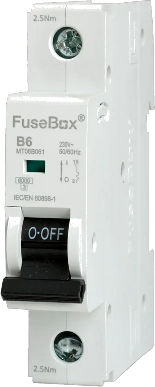 Fusebox 6A B CURVE MCB 6kA 1P - Electrical Fusebox 6A B CURVE MCB 6kA 1P Electrical