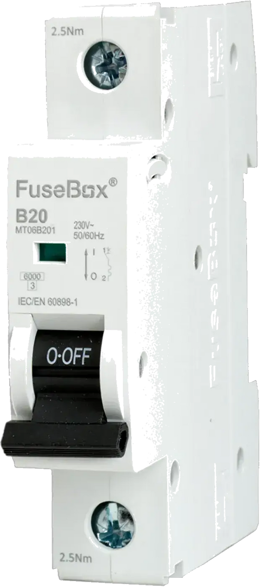 Fusebox 20A B CURVE MCB 6kA 1P - Electrical Fusebox 20A B CURVE MCB 6kA 1P Electrical