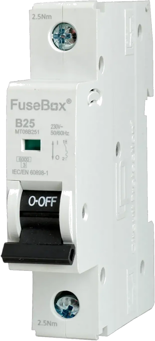 Fusebox 25A B CURVE MCB 6kA 1P - Electrical Fusebox 25A B CURVE MCB 6kA 1P Electrical