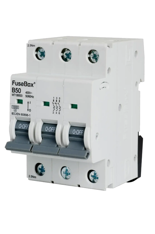Fusebox 50A B CURVE MCB 10kA 3P - Electrical Fusebox 50A B CURVE MCB 10kA 3P Electrical