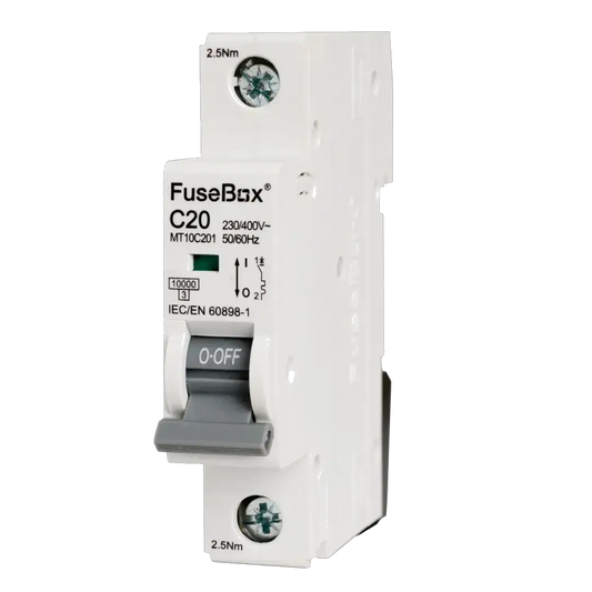 Fusebox 20A C CURVE MCB 10kA 1P - Electrical Fusebox 20A C CURVE MCB 10kA 1P Electrical