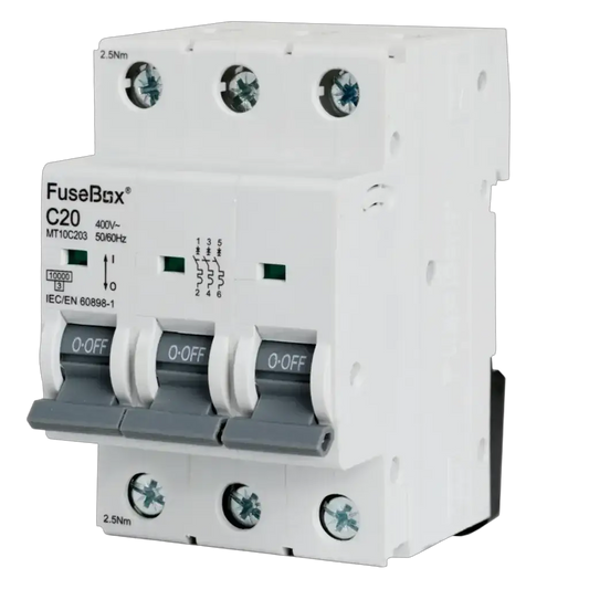 Fusebox 20A C CURVE MCB 10kA 3P - Electrical Fusebox 20A C CURVE MCB 10kA 3P Electrical