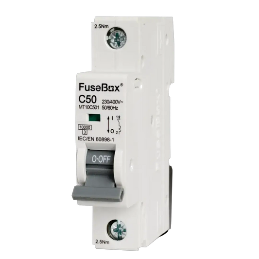 Fusebox 50A C CURVE MCB 10kA 1P - Electrical Fusebox 50A C CURVE MCB 10kA 1P Electrical