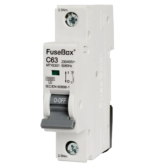 Fusebox 63A C CURVE MCB 10kA 1P - Electrical Fusebox 63A C CURVE MCB 10kA 1P Electrical