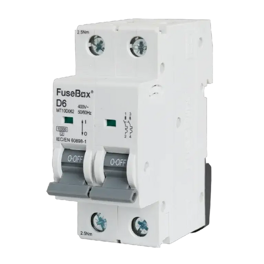 Fusebox 6A D CURVE MCB 10kA 2P - Electrical Fusebox 6A D CURVE MCB 10kA 2P Electrical