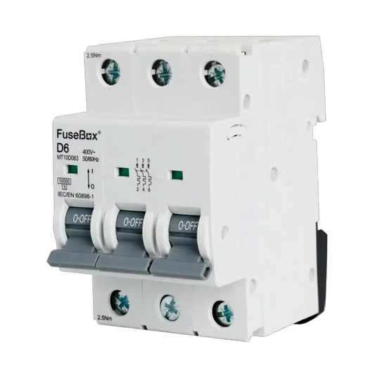 Fusebox 6A D CURVE MCB 10kA 3P - Electrical Fusebox 6A D CURVE MCB 10kA 3P Electrical