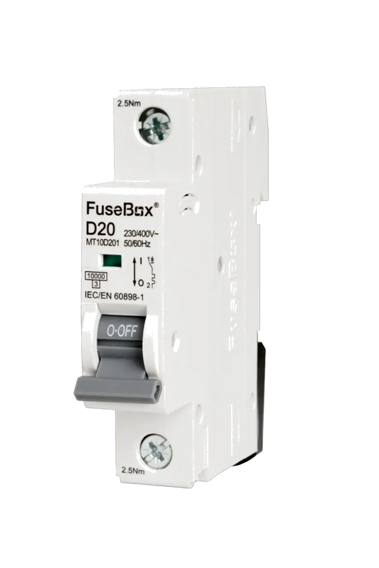 Fusebox 20A D CURVE MCB 10kA 1P - Electrical Fusebox 20A D CURVE MCB 10kA 1P Electrical