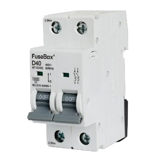 Fusebox 40A D CURVE MCB 10kA 2P - Electrical Fusebox 40A D CURVE MCB 10kA 2P Electrical