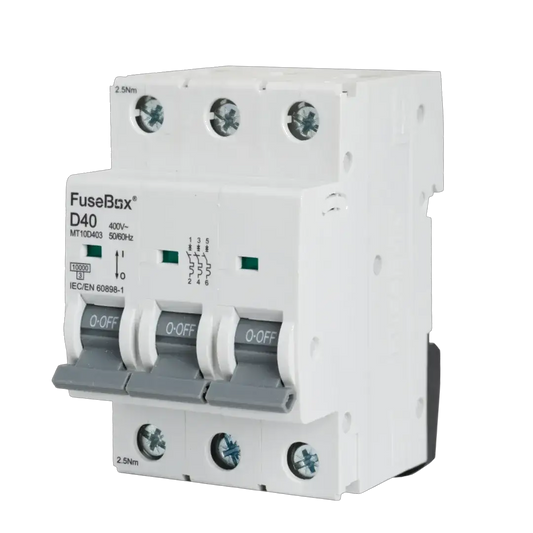 Fusebox 40A D CURVE MCB 10kA 3P - Electrical Fusebox 40A D CURVE MCB 10kA 3P Electrical