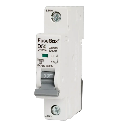 Fusebox 50A D CURVE MCB 10kA 1P - Electrical Fusebox 50A D CURVE MCB 10kA 1P Electrical