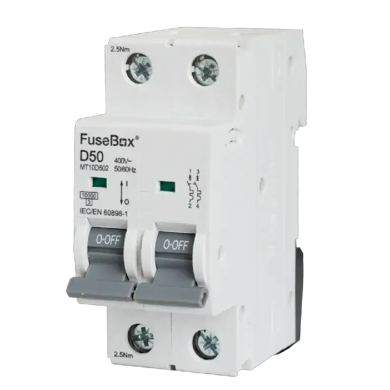 Fusebox 50A D CURVE MCB 10kA 2P - Electrical Fusebox 50A D CURVE MCB 10kA 2P Electrical