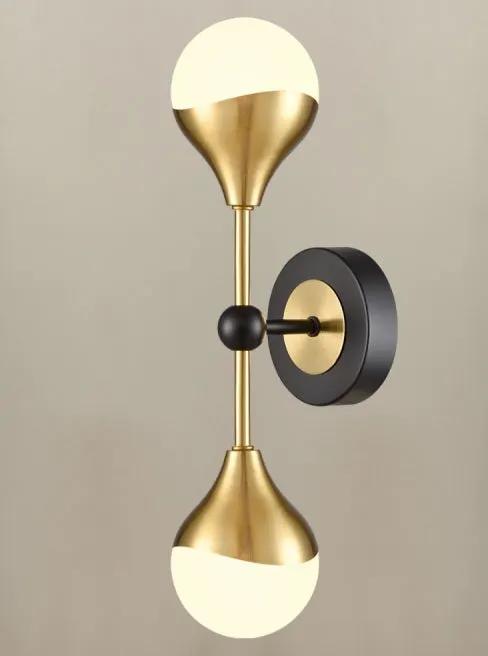 Franklite Nexus 2lt Wall Light Matt Black And Aged Brass - Wall Lights Franklite Nexus 2lt Wall Light Matt Black And Aged Brass Wall Lights