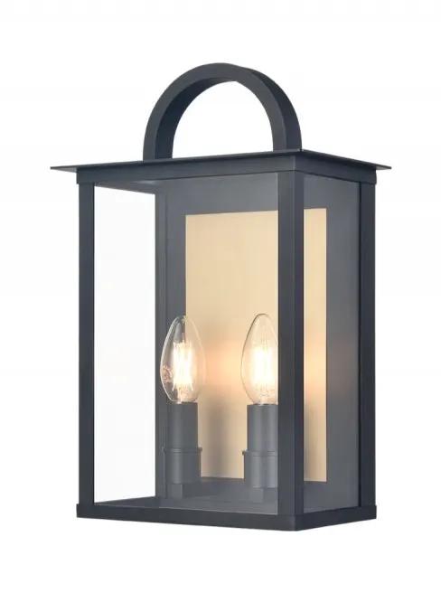 Franklite Nightingale 2lt Wall Bracket H 360 Matt Black And Aged Brass - Wall Lights Franklite Nightingale 2lt Wall Bracket H 360 Matt Black And Aged Brass Wall Lights
