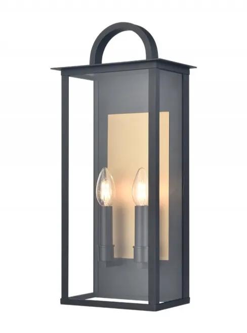 Franklite Nightingale 2lt Wall Bracket H 510 Matt Black And Aged Brass - Wall Lights Franklite Nightingale 2lt Wall Bracket H 510 Matt Black And Aged Brass Wall Lights