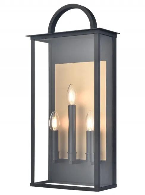 Franklite Nightingale 3lt Wall Bracket H 610 Matt Black And Aged Brass - Wall Lights Franklite Nightingale 3lt Wall Bracket H 610 Matt Black And Aged Brass Wall Lights