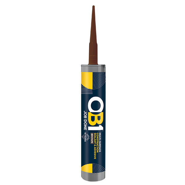 UNCRIMP OB1 MULTI-SURFACE CONSTRUCTION SEALANT & ADHESIVE BROWN 290ML - OB1 UNCRIMP OB1 MULTI-SURFACE CONSTRUCTION SEALANT & ADHESIVE BROWN 290ML OB1