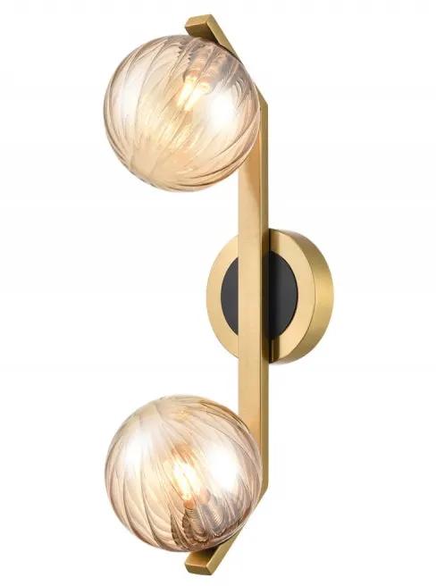 Franklite Oculus 2lt Bracket Matt Black And Aged Brass - Wall Lights Franklite Oculus 2lt Bracket Matt Black And Aged Brass Wall Lights