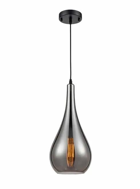 Franklite Droplet Smoked Glass Pendant - Pendant Lights Franklite Droplet Smoked Glass Pendant Pendant Lights