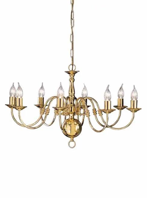 Franklite Delft 8lt Fitting - Chandeliers Suspended Lights Chandeliers Franklite Delft 8lt Fitting Suspended Lights