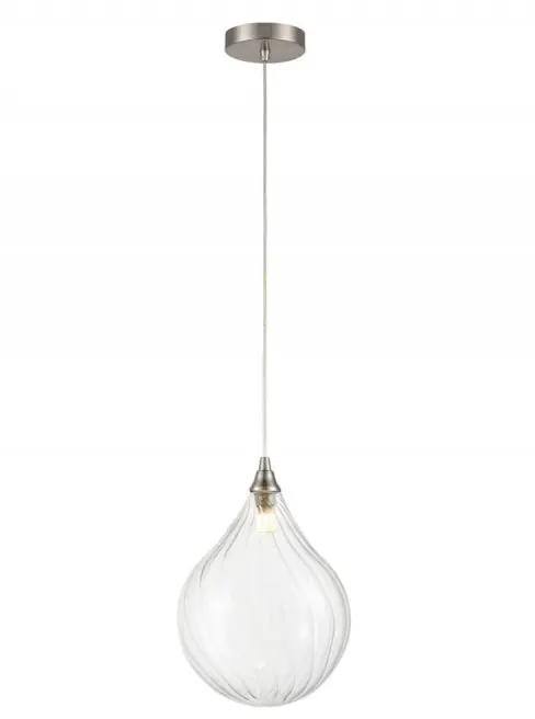 Franklite Perry Single Pendant In Satin Nickel With Clear Glass - Suspended Lights Franklite Perry Single Pendant In Satin Nickel With Clear Glass Suspended Lights
