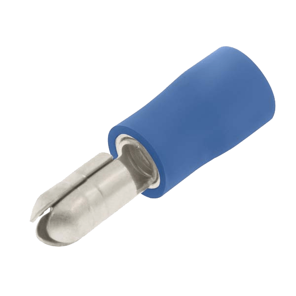 UNCRIMP 100 BLUE MALE AUTO BULLET TERMINAL 4MM - Blue UNCRIMP 100 BLUE MALE AUTO BULLET TERMINAL 4MM Blue
