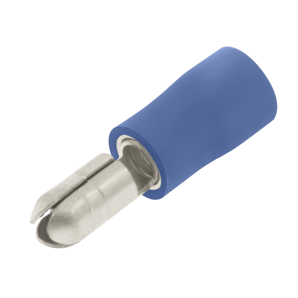 UNCRIMP 100 BLUE MALE AUTO BULLET TERMINAL 5MM - Blue UNCRIMP 100 BLUE MALE AUTO BULLET TERMINAL 5MM Blue