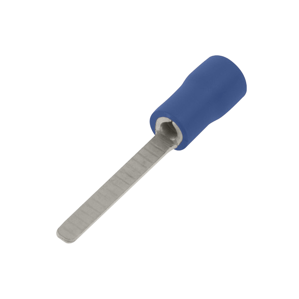UNCRIMP BLUE BLADE TERMINAL 18MM (PK100) - Blue UNCRIMP BLUE BLADE TERMINAL 18MM (PK100) Blue