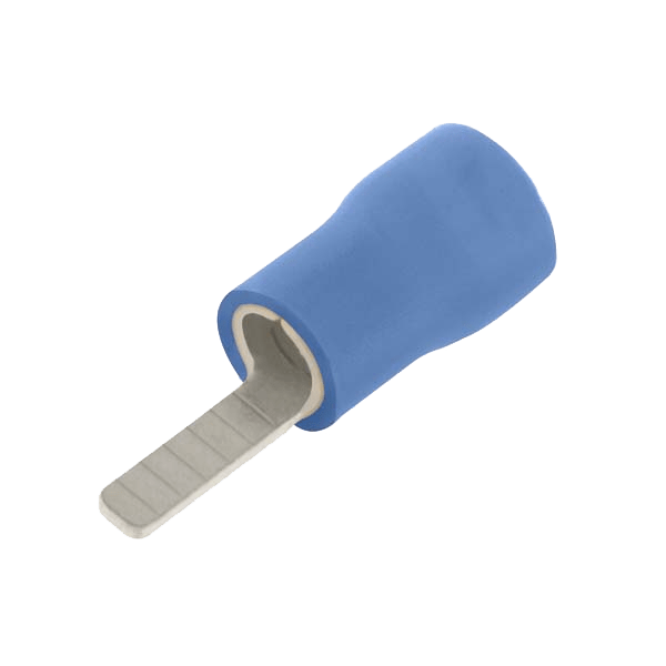 UNCRIMP BLUE BLADE TERMINAL 9MM (PK100) - Blue UNCRIMP BLUE BLADE TERMINAL 9MM (PK100) Blue