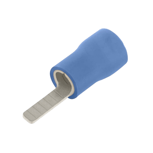 UNCRIMP BLUE BLADE TERMINAL 9MM (PK100) - Blue UNCRIMP BLUE BLADE TERMINAL 9MM (PK100) Blue