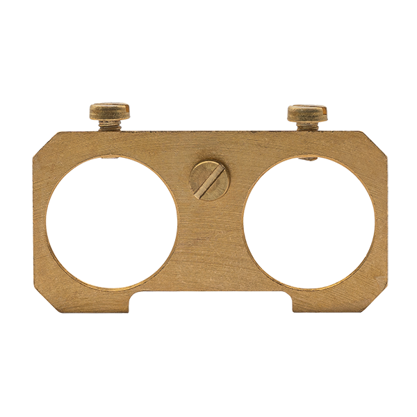 UNCRIMP Brass Earthing Plate - Double (Pack of 2) - UNCRIMP Brass Earthing Plate - Double (Pack of 2)
