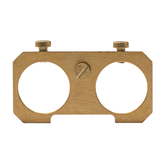 UNCRIMP Brass Earthing Plate - Double (Pack of 2) - UNCRIMP Brass Earthing Plate - Double (Pack of 2)