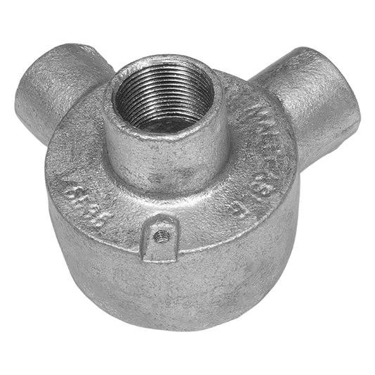 UNCRIMP 25MM 2W GALV ANGLE BACK OUTLET (PK10) - Back Outlets UNCRIMP 25MM 2W GALV ANGLE BACK OUTLET (PK10) Back Outlets