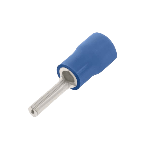 UNCRIMP BLUE PIN TERMINAL 12MM (PK100) - Blue UNCRIMP BLUE PIN TERMINAL 12MM (PK100) Blue