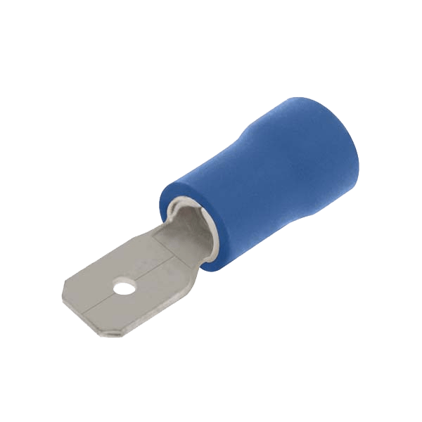 UNCRIMP 100 BLUE MALE PUSHON 4.8MM & .5MM TAB - Blue UNCRIMP 100 BLUE MALE PUSHON 4.8MM & .5MM TAB Blue