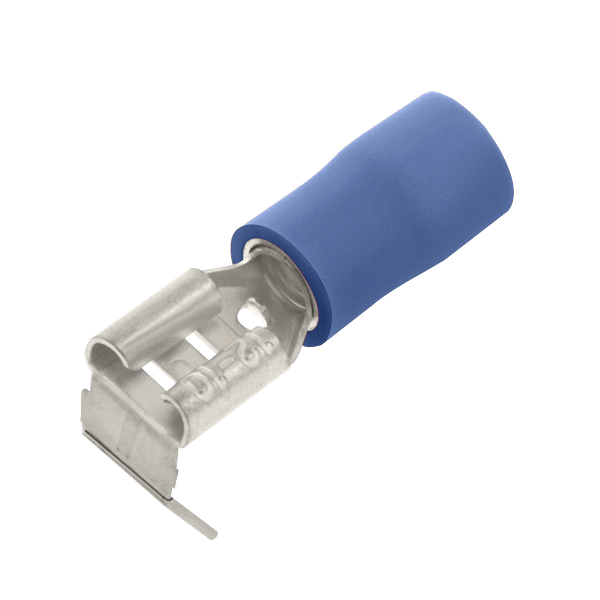UNCRIMP 100 BLUE MLE/FMALE PUSHON ADAPTOR 6.3MM - Blue UNCRIMP 100 BLUE MLE/FMALE PUSHON ADAPTOR 6.3MM Blue