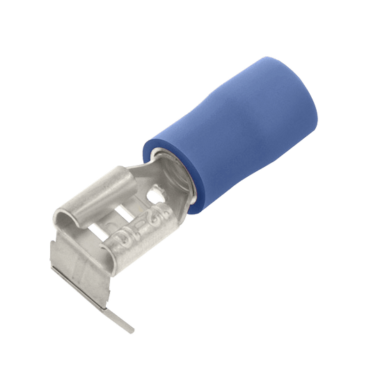 UNCRIMP 100 BLUE MLE/FMALE PUSHON ADAPTOR 6.3MM - Blue UNCRIMP 100 BLUE MLE/FMALE PUSHON ADAPTOR 6.3MM Blue
