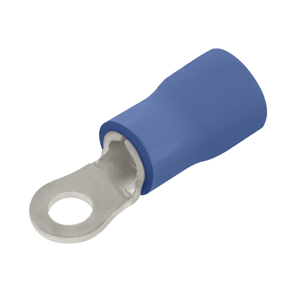 UNCRIMP BLUE RING TERMINAL - 5MM HOLE (PK100) - Blue UNCRIMP BLUE RING TERMINAL - 5MM HOLE (PK100) Blue