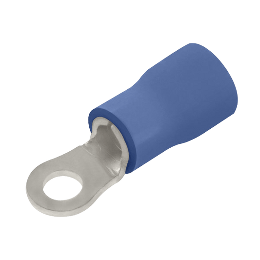 UNCRIMP BLUE RING TERMINAL - 5MM HOLE (PK100) - Blue UNCRIMP BLUE RING TERMINAL - 5MM HOLE (PK100) Blue