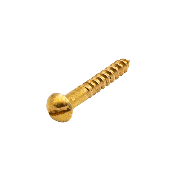 UNCRIMP 8 X 1.5" SLOTTED ROUNDHEAD BRASS WOODSCREWS (PK200) - Brass Woodscrews UNCRIMP 8 X 1.5" SLOTTED ROUNDHEAD BRASS WOODSCREWS (PK200) Brass Woodscrews