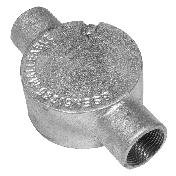 UNCRIMP 25MM 2 WAY GALV CONDUIT BOXES PK10 - Boxes UNCRIMP 25MM 2 WAY GALV CONDUIT BOXES PK10 Boxes