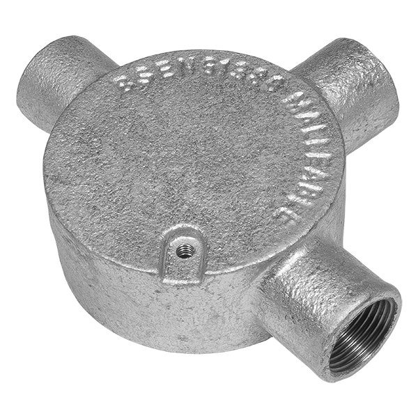 UNCRIMP 20MM 3 WAY TEE GALV CONDUIT BOXES PK10 - Boxes UNCRIMP 20MM 3 WAY TEE GALV CONDUIT BOXES PK10 Boxes