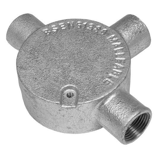 UNCRIMP 20MM 3 WAY TEE GALV CONDUIT BOXES PK10 - Boxes UNCRIMP 20MM 3 WAY TEE GALV CONDUIT BOXES PK10 Boxes
