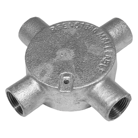 UNCRIMP 20MM 4 WAY GALV CONDUIT BOXES PK10 - Boxes UNCRIMP 20MM 4 WAY GALV CONDUIT BOXES PK10 Boxes