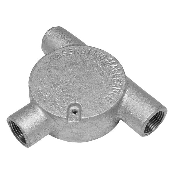 UNCRIMP 20MM 3W TANGENT TEE GALV COND BOXES PK10 - Boxes UNCRIMP 20MM 3W TANGENT TEE GALV COND BOXES PK10 Boxes