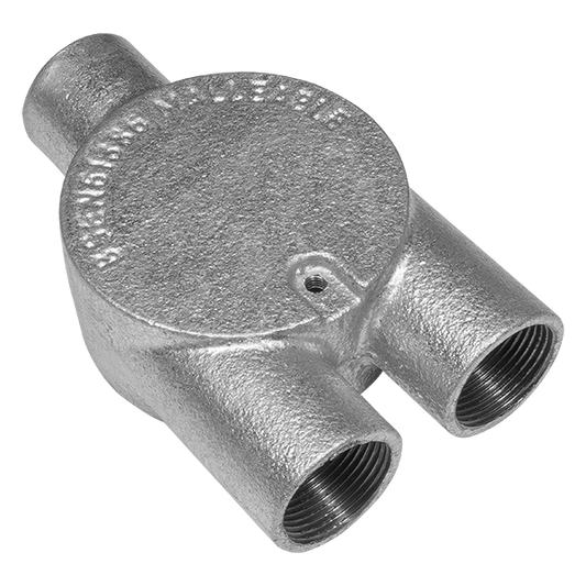 UNCRIMP 25MM 3 WAY 'Y' GALV CONDUIT BOXES PK10 - Boxes UNCRIMP 25MM 3 WAY 'Y' GALV CONDUIT BOXES PK10 Boxes