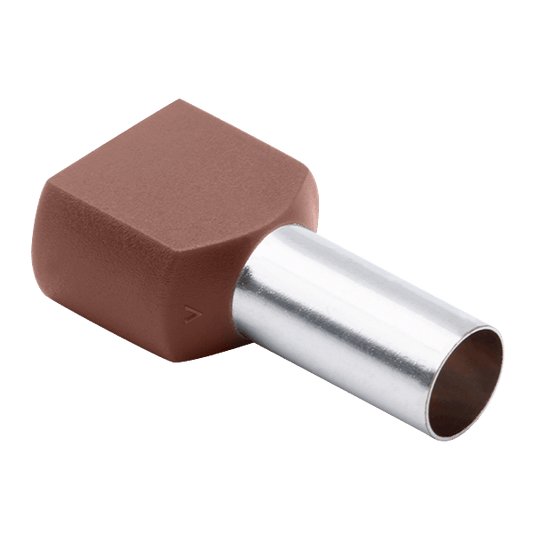 UNCRIMP DOUBLE BOOTLACE FERRULE 10MM BROWN PK100 - Bootlace Ferrules UNCRIMP DOUBLE BOOTLACE FERRULE 10MM BROWN PK100 Bootlace Ferrules