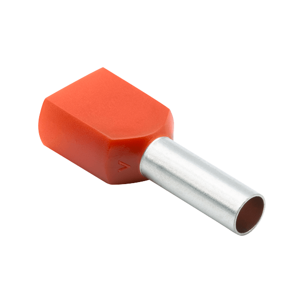 UNCRIMP DOUBLE BOOTLACE FERRULE 4MM ORANGE PK100 - Bootlace Ferrules UNCRIMP DOUBLE BOOTLACE FERRULE 4MM ORANGE PK100 Bootlace Ferrules