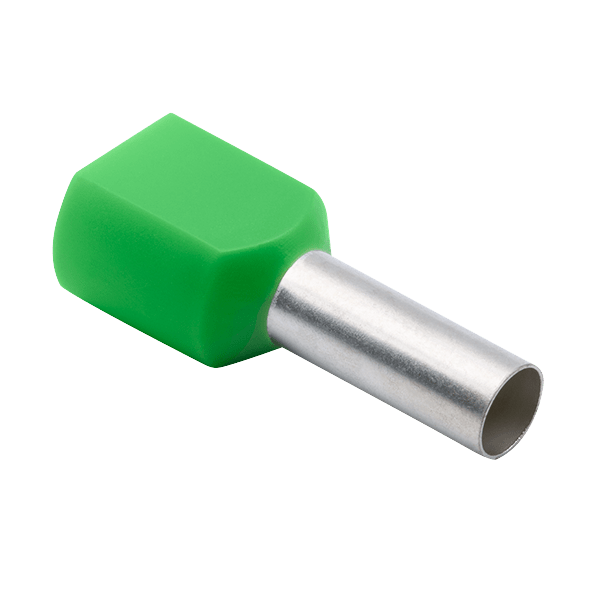 UNCRIMP DOUBLE BOOTLACE FERRULE 6MM GREEN PK100 - Bootlace Ferrules UNCRIMP DOUBLE BOOTLACE FERRULE 6MM GREEN PK100 Bootlace Ferrules
