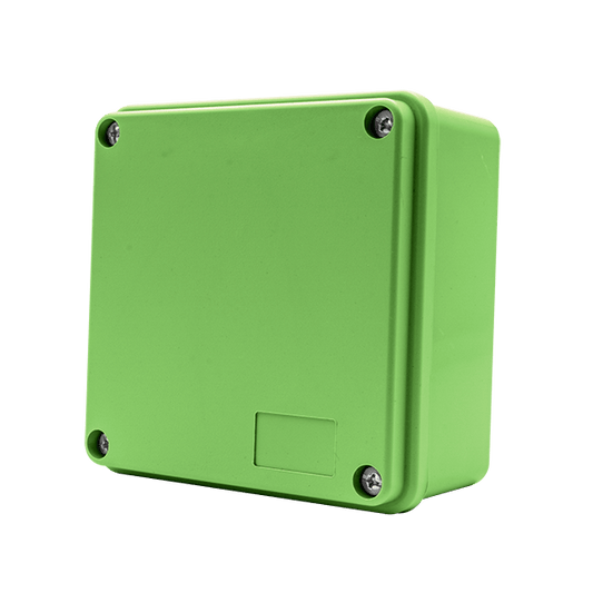 UNCRIMP GREEN EARTHING BOX 100MM X 100MM X 50MM WITH SAFETY LABEL SUPPLIED - Box UNCRIMP GREEN EARTHING BOX 100MM X 100MM X 50MM WITH SAFETY LABEL SUPPLIED Box