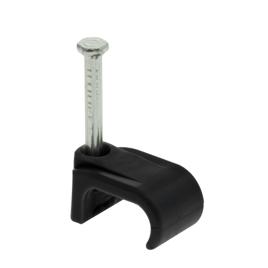 UNCRIMP 6X12.5MM DUAL COAXIAL CABLE CLIPS BLACK (PK100) - Flat Double UNCRIMP 6X12.5MM DUAL COAXIAL CABLE CLIPS BLACK (PK100) Flat Double